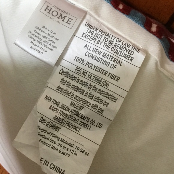 JCPENNEY HOME Ogee Embroidery Rectangular Throw Pillow - Picture 4 of 6